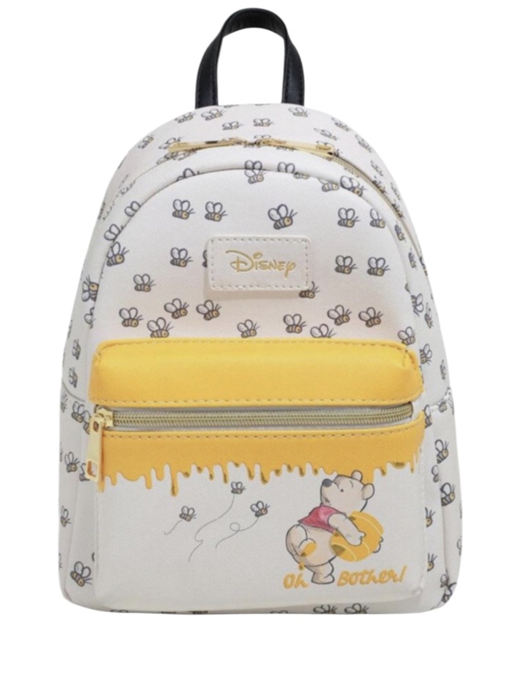 Disney White & Yellow Winnie the Pooh Mini Backpack.